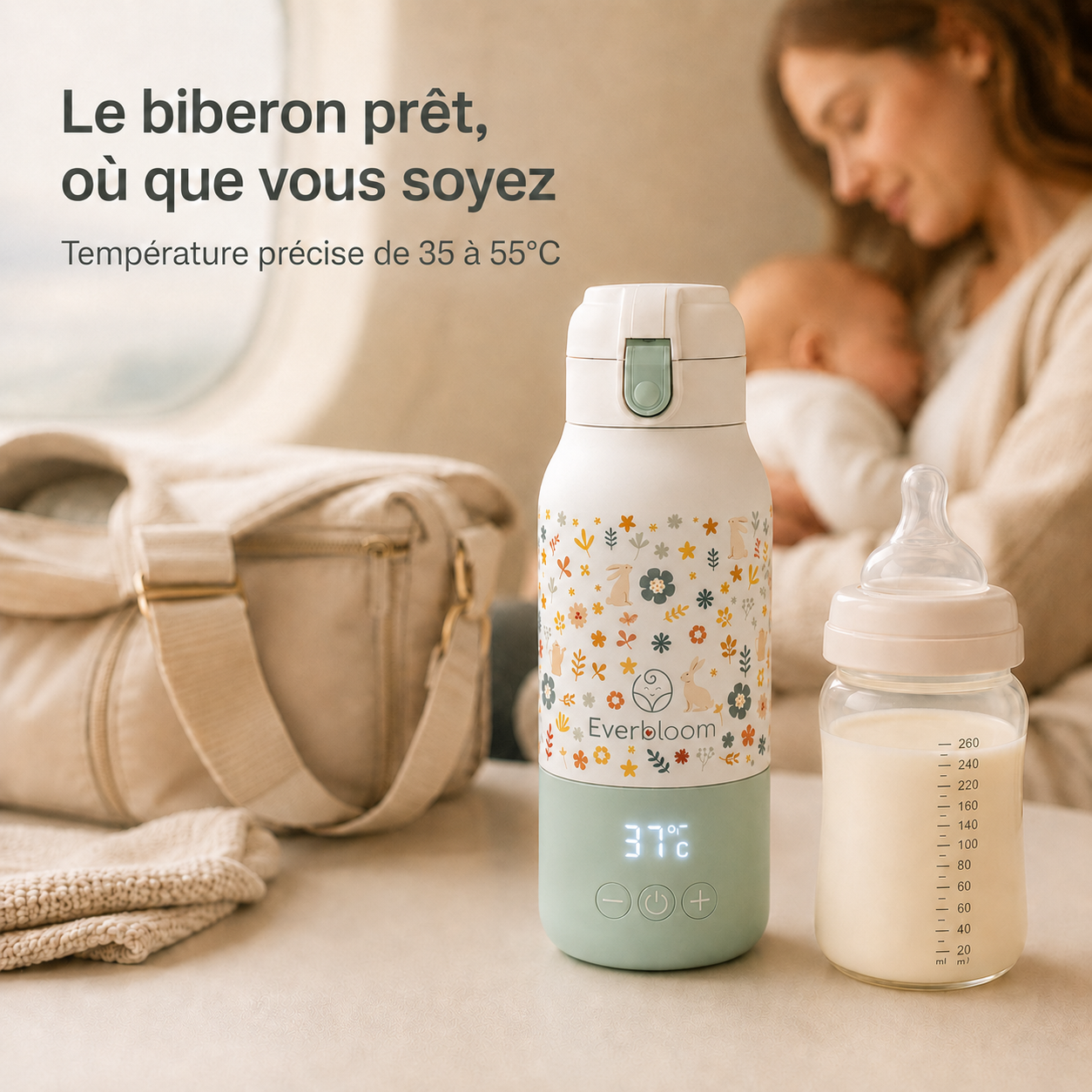 Warm & Go Everbloom lors d’une sortie avec bébé