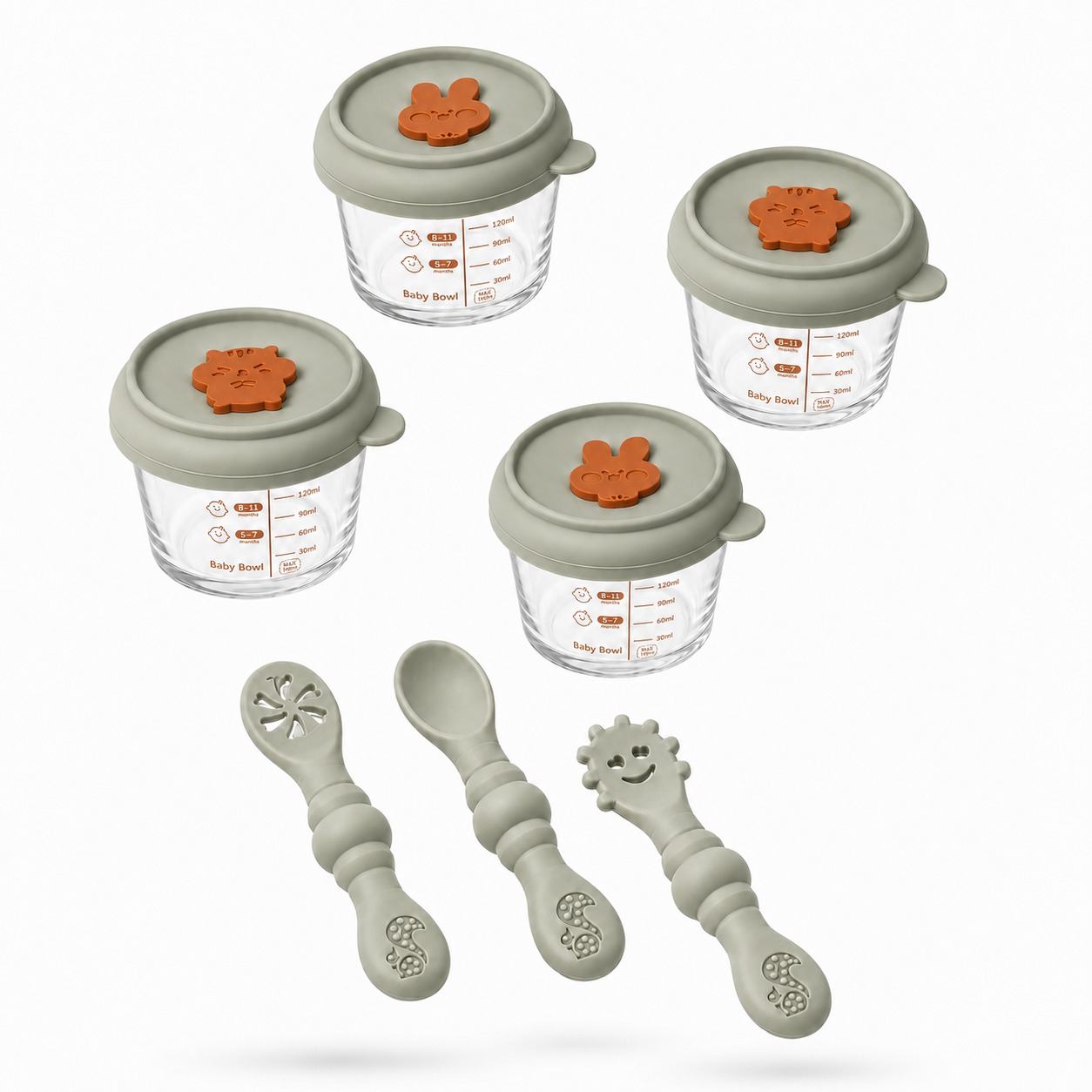 Taste & Grow Everbloom — coffret 4 pots en verre et 3 cuillères d’apprentissage en suspension