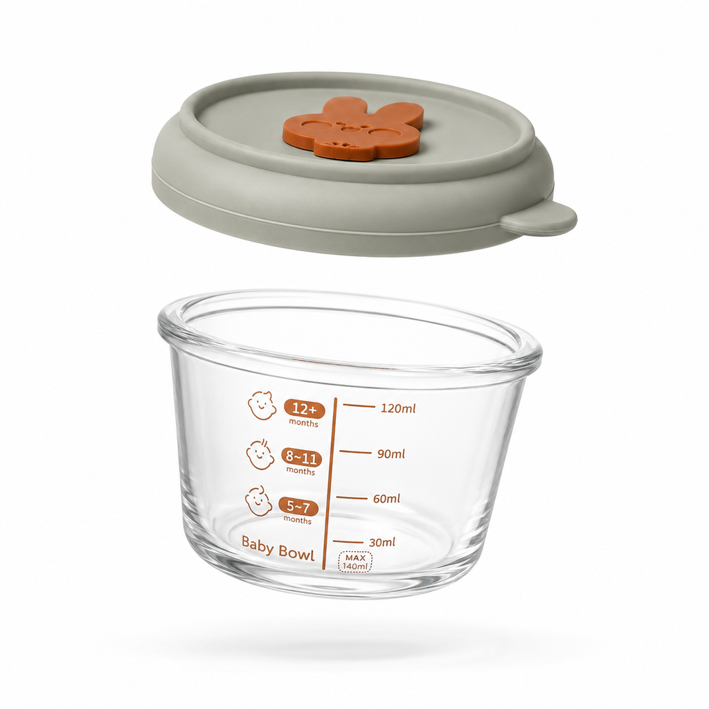 Taste & Grow — pot en verre gradué et couvercle en silicone en suspension