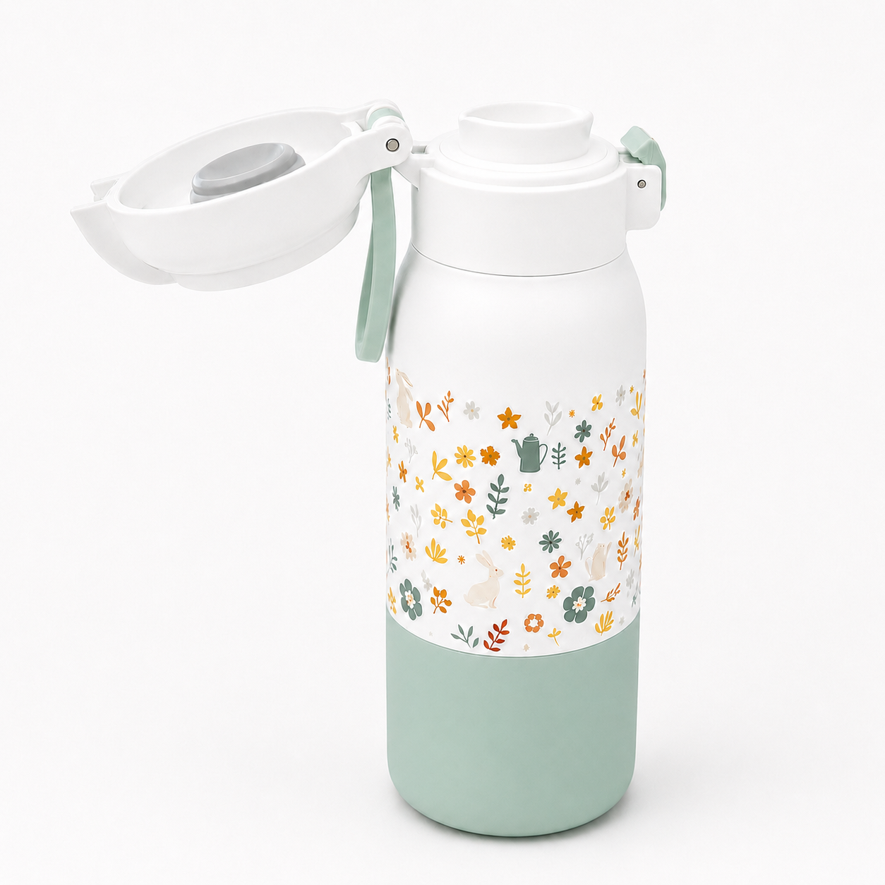 Warm & Go Everbloom vu de côté avec son couvercle ouvert